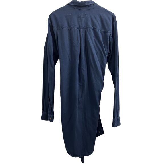 Current Elliott Tie Waist Shirt Dress, Navy Blue size 3 Large - Picture 3 of 7